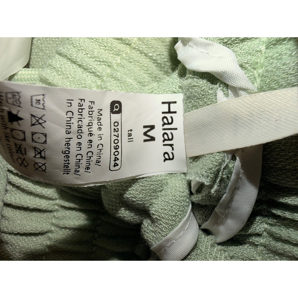 Halara Wide Leg Drawstring Pants Sage Green Tall Size M NEW (655) - Picture 5 of 6
